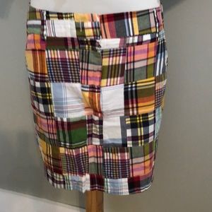 J Crew skirt. Multi colors. 100% cotton.